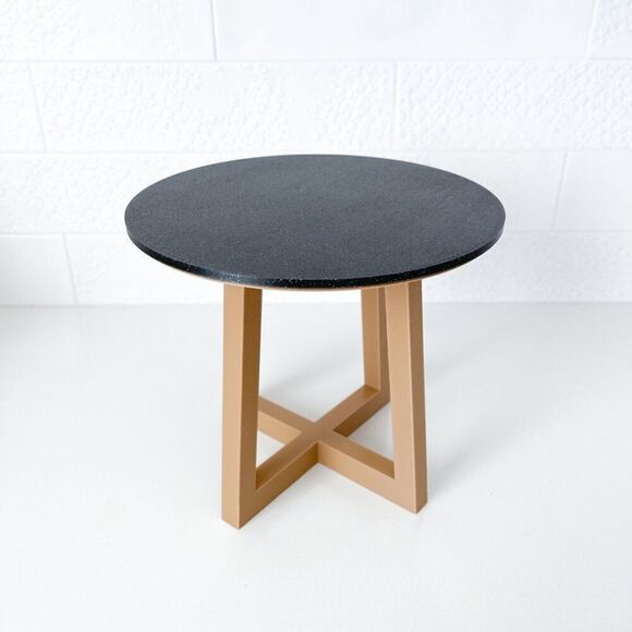 Miniature Barbie Tan Bistro Table 4 Chairs 3D Printed Dollhouse Furniture - Picture 3 of 7